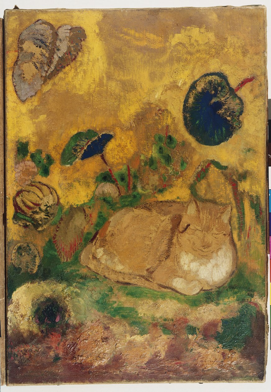 Bazon: Taiteilijan kissa, 1905 tekijältä Odilon Redon