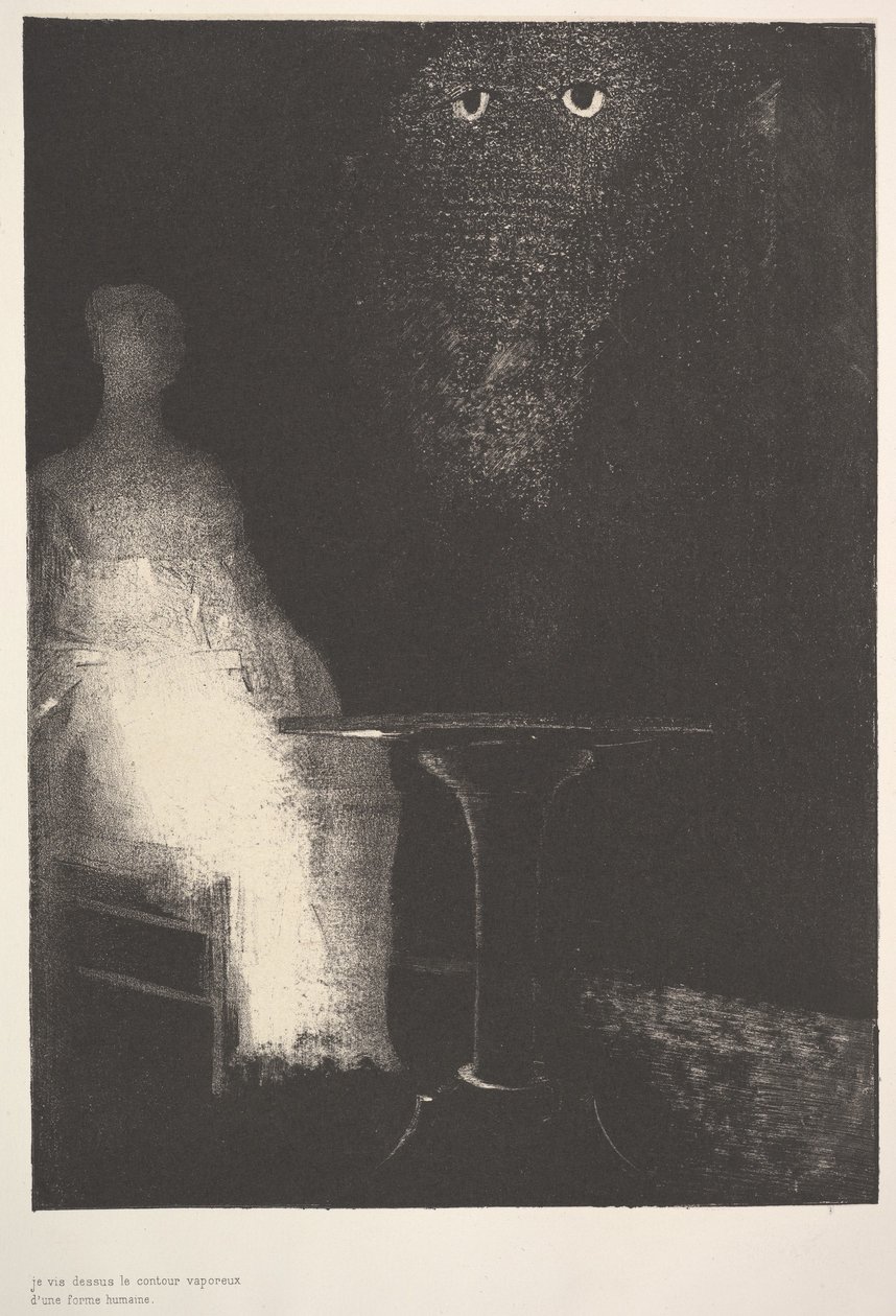 Alla näin ihmismuodon höyryiset muodot, 1896. tekijältä Odilon Redon