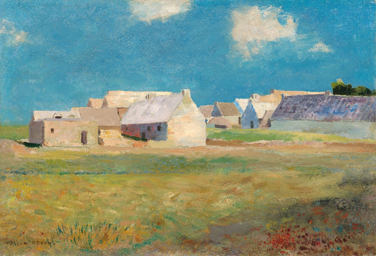 Breton Village, n. 1890. tekijältä Odilon Redon