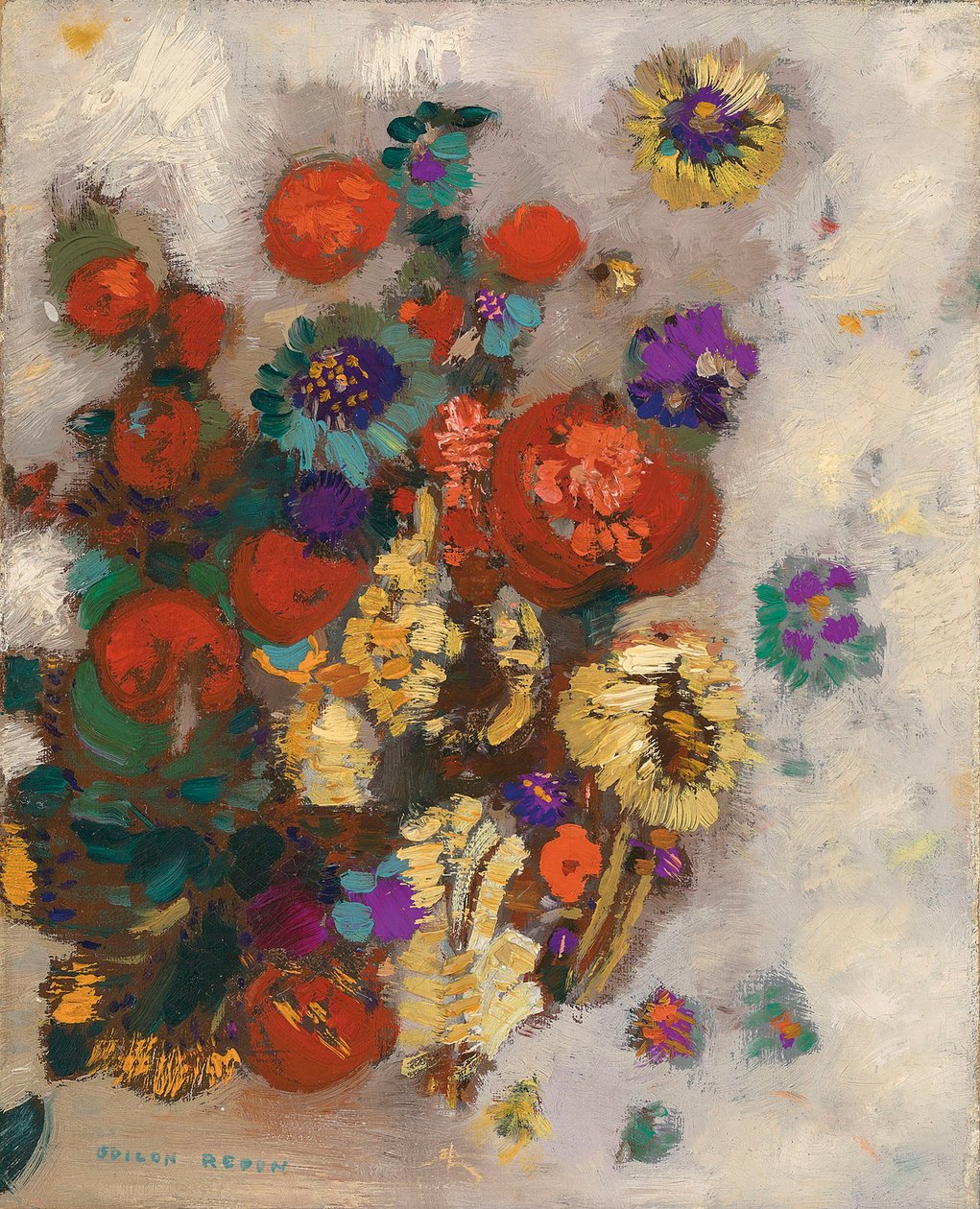 Kukkakimppu. tekijältä Odilon Redon