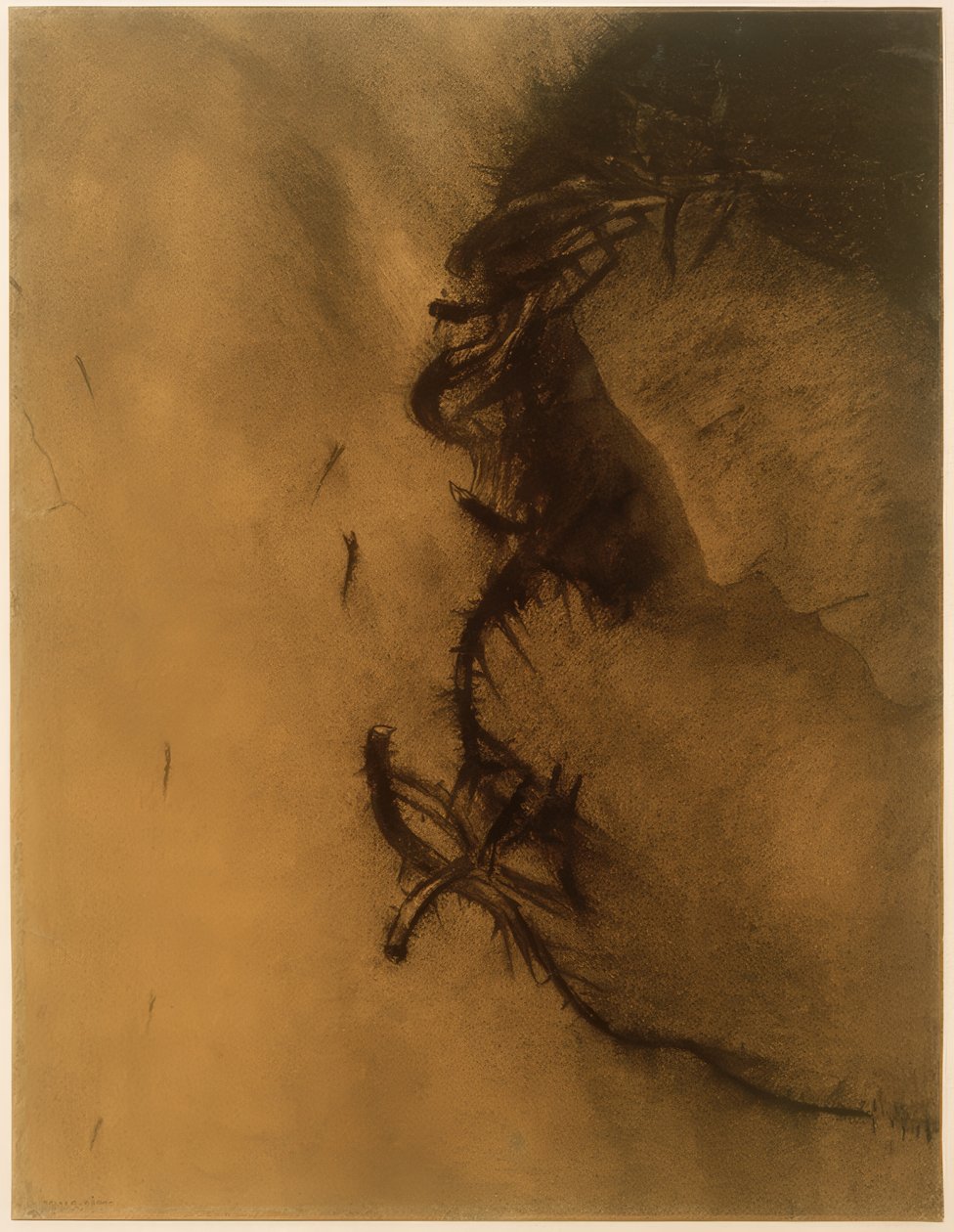 Christus (Die Dornenkrone) tekijältä Odilon Redon