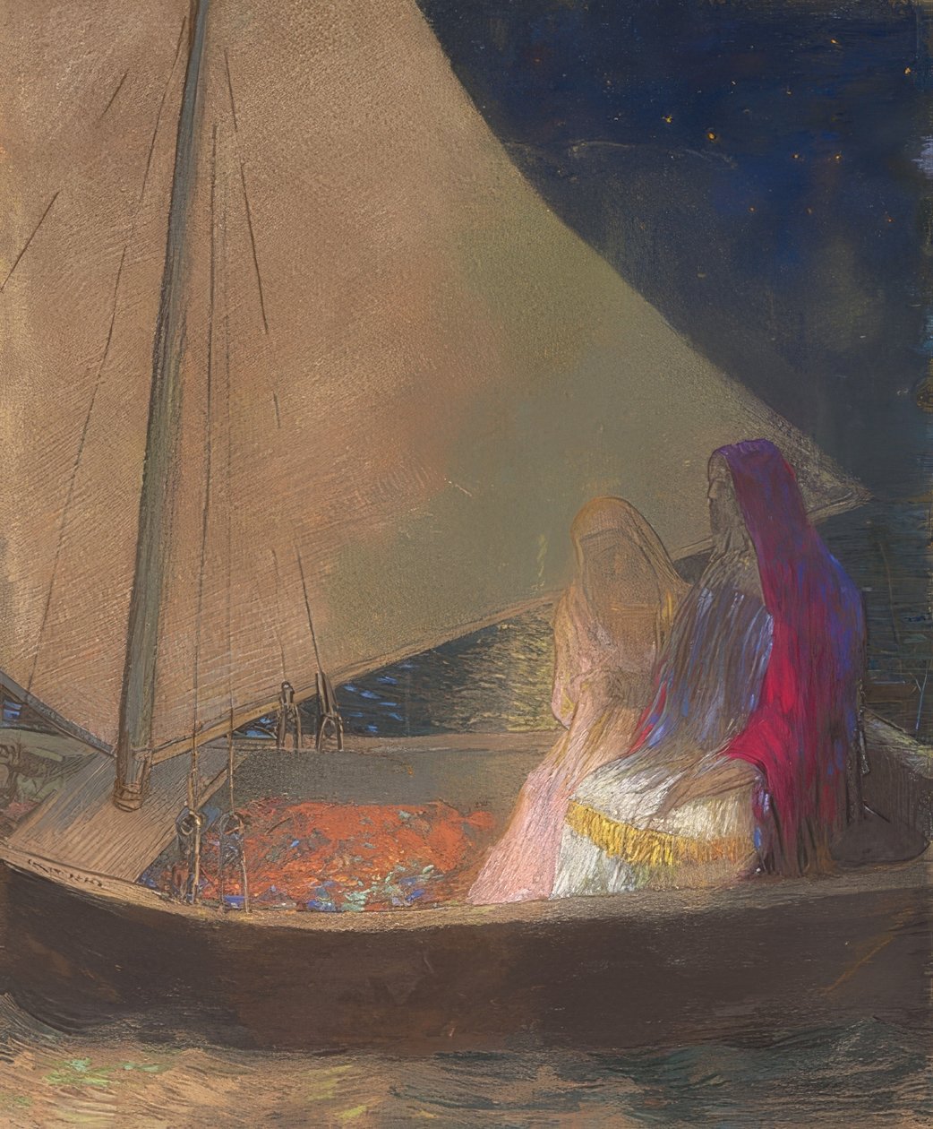 Barkki. Noin 1902 tekijältä Odilon Redon