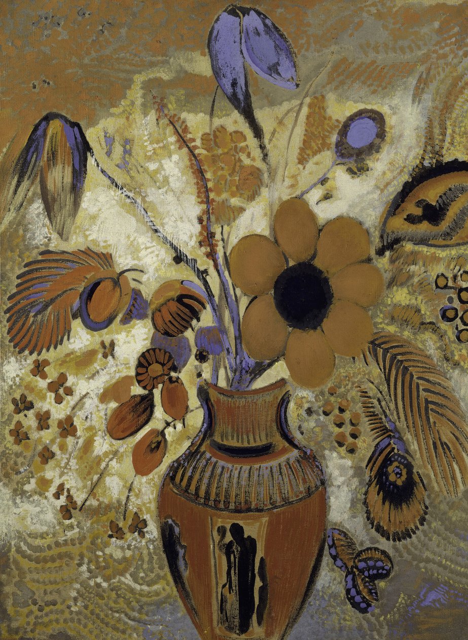 Etruskimaljakko kukilla, 1900-1910. tekijältä Odilon Redon