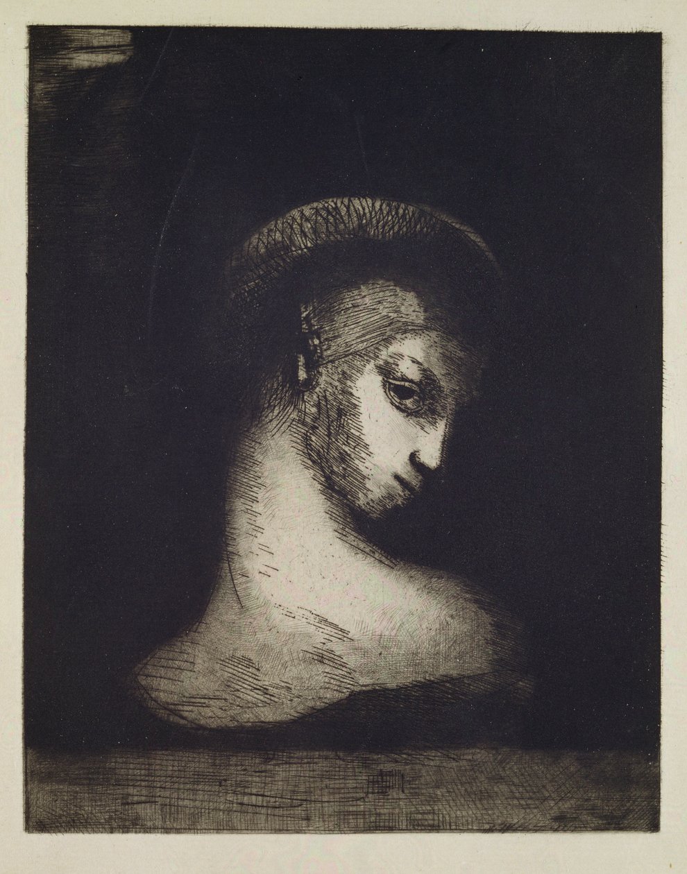 Naisen pää tekijältä Odilon Redon
