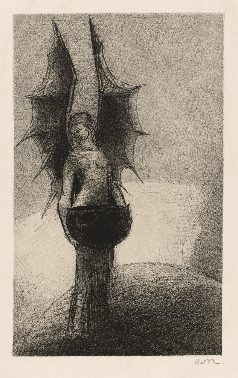 Etukuva Iwan Gilkinin teoksesta Tenebres (Pimeys). tekijältä Odilon Redon