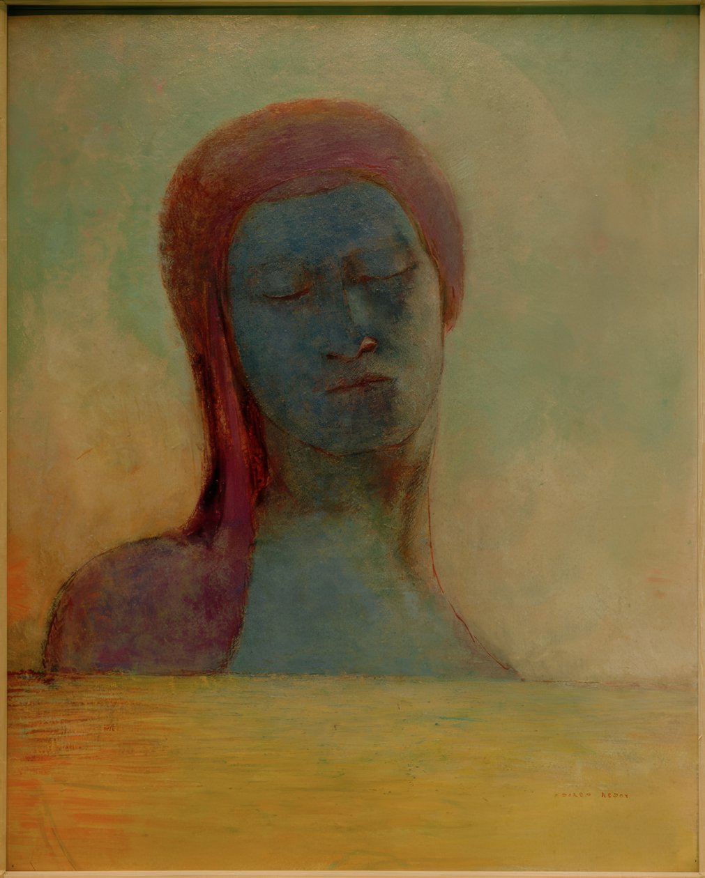 Geschlossene Augen tekijältä Odilon Redon