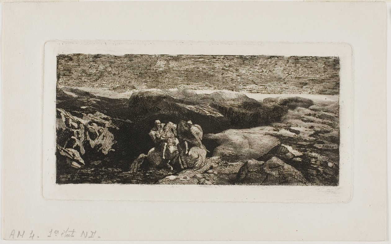 Ratsumiehet taistelussa tekijältä Odilon Redon