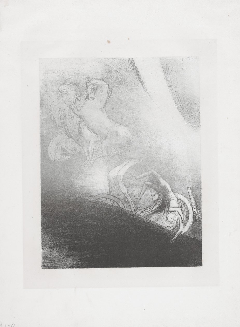 Hän putoaa kuiluun... tekijältä Odilon Redon