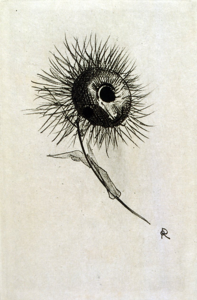 Kuvitus Baudelairen Les Fleurs du malille. 1891 (kaiverrus) tekijältä Odilon Redon