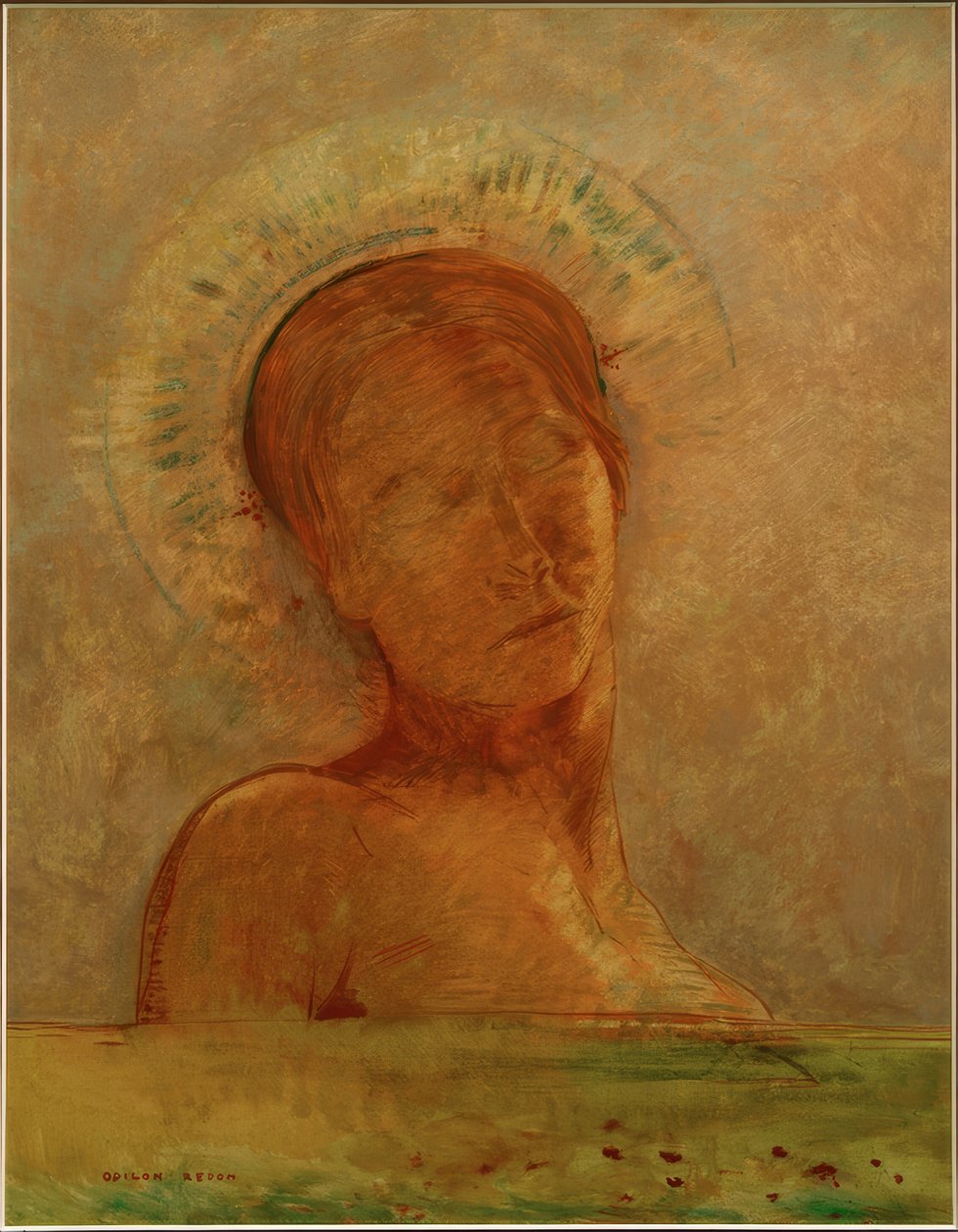 Im Himmel (Geschlossene Augen) tekijältä Odilon Redon