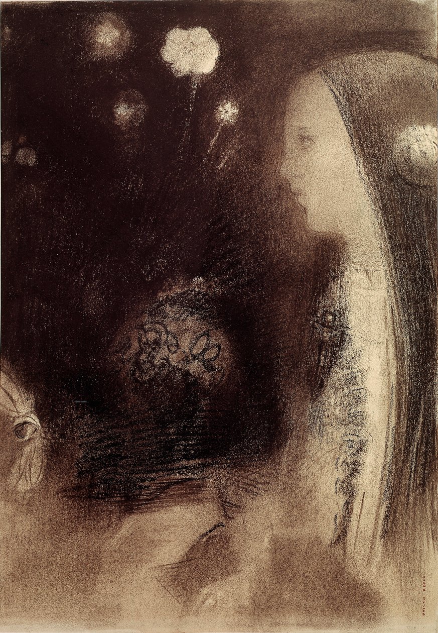 Odilon Redonin (1840-1916) kaiverrus unessa 1879 Pariisi, yksityinen kokoelma tekijältä Odilon Redon