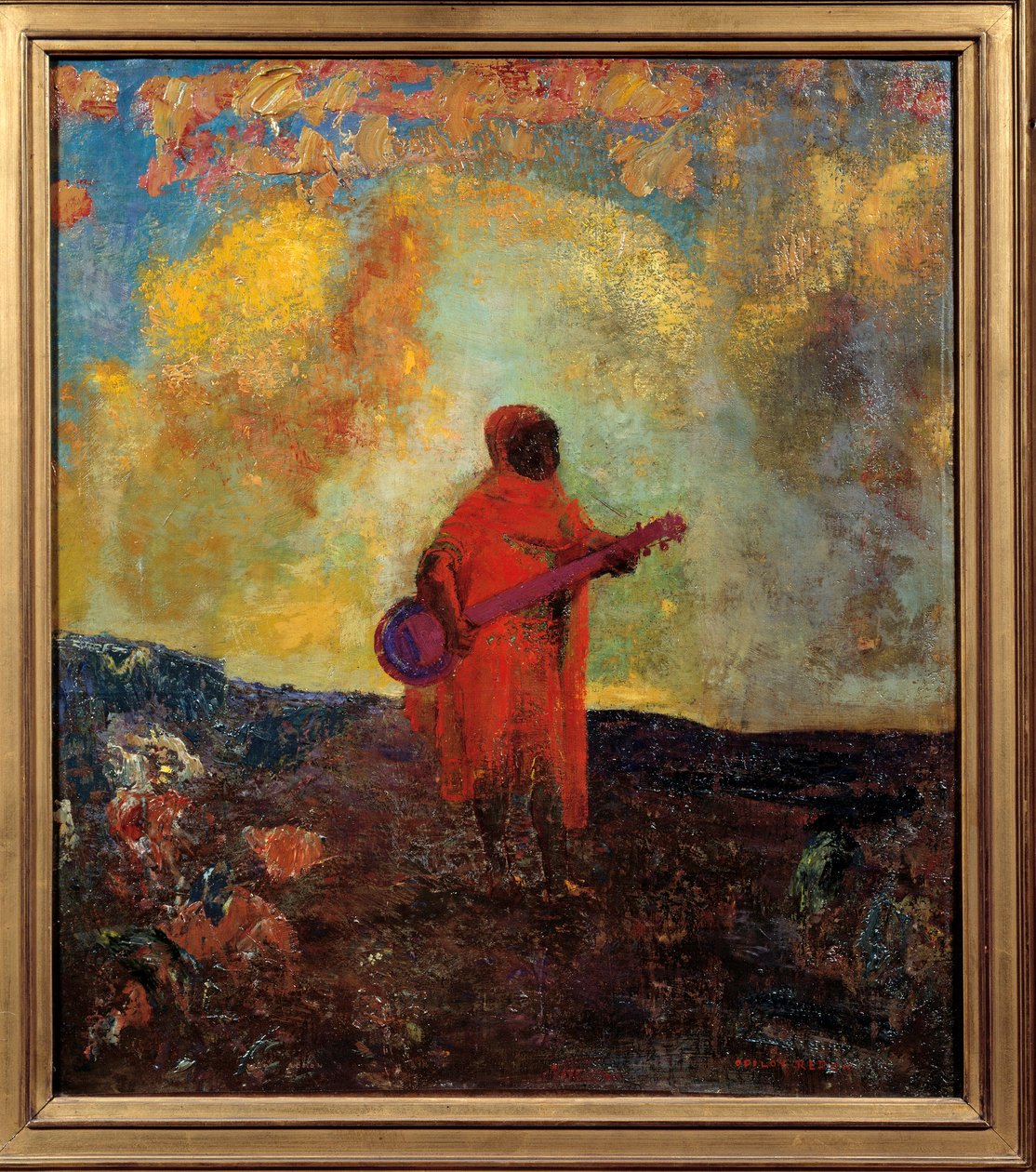 Odilon Redonin (1840-1916) arabialainen maalaus 1893 su. 0,5x0,44 m Pariisi, Peute Palais