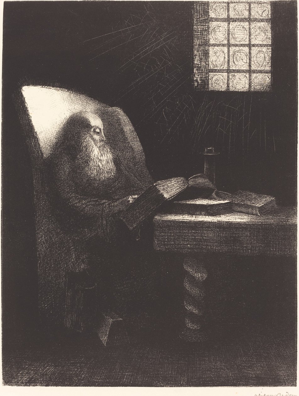 Le Liseur (Lukija) tekijältä Odilon Redon