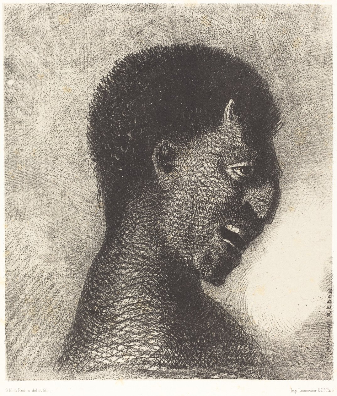 Satyr kyynisellä hymyllä tekijältä Odilon Redon
