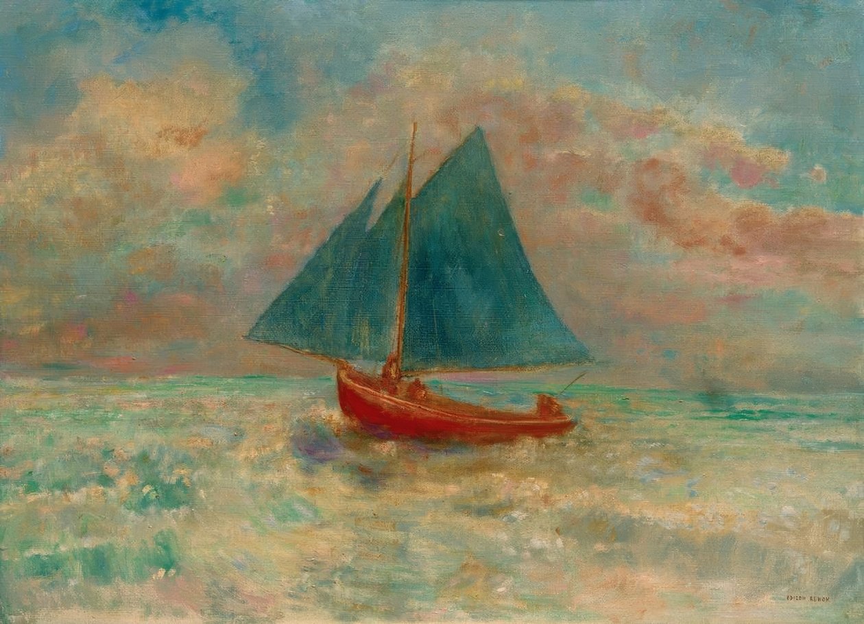 Le bateau rouge tekijältä Odilon Redon