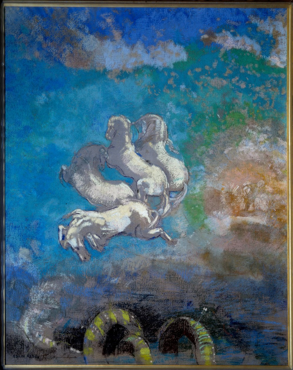 Apollon vaunun maalaus pastellivärisenä d