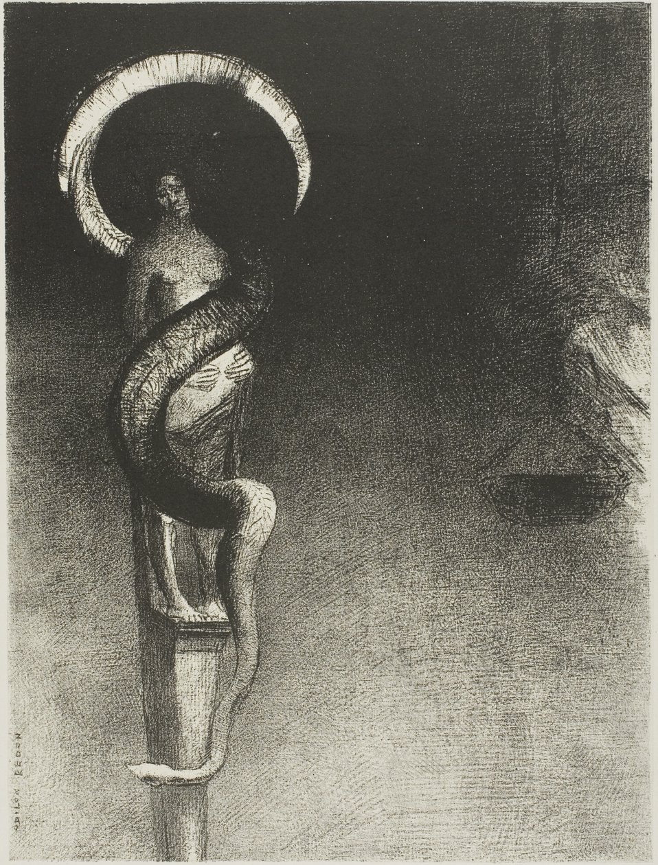 Käärme-Halo tekijältä Odilon Redon