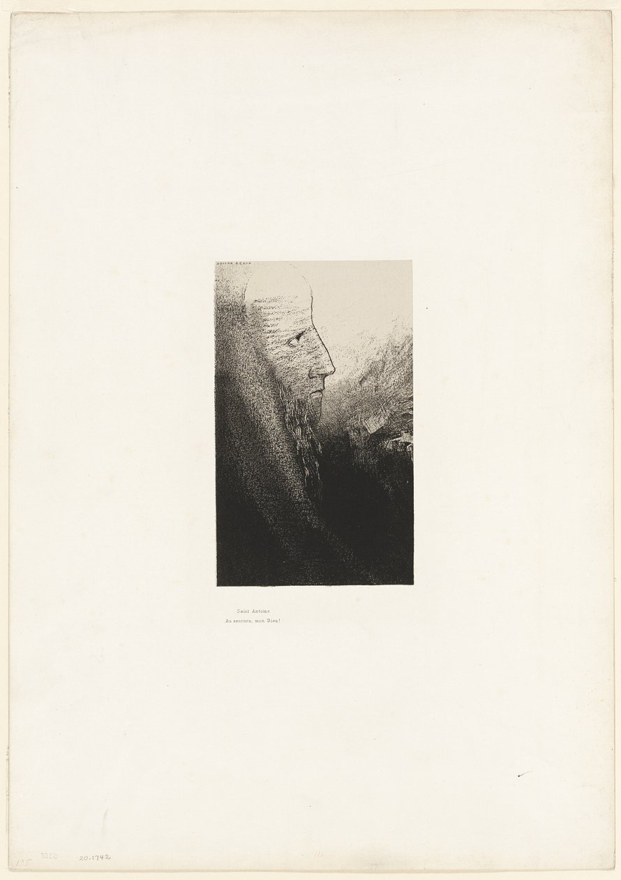 St. Anthony: "Auta minua, oi Jumalani!", levy 2/24 tekijältä Odilon Redon
