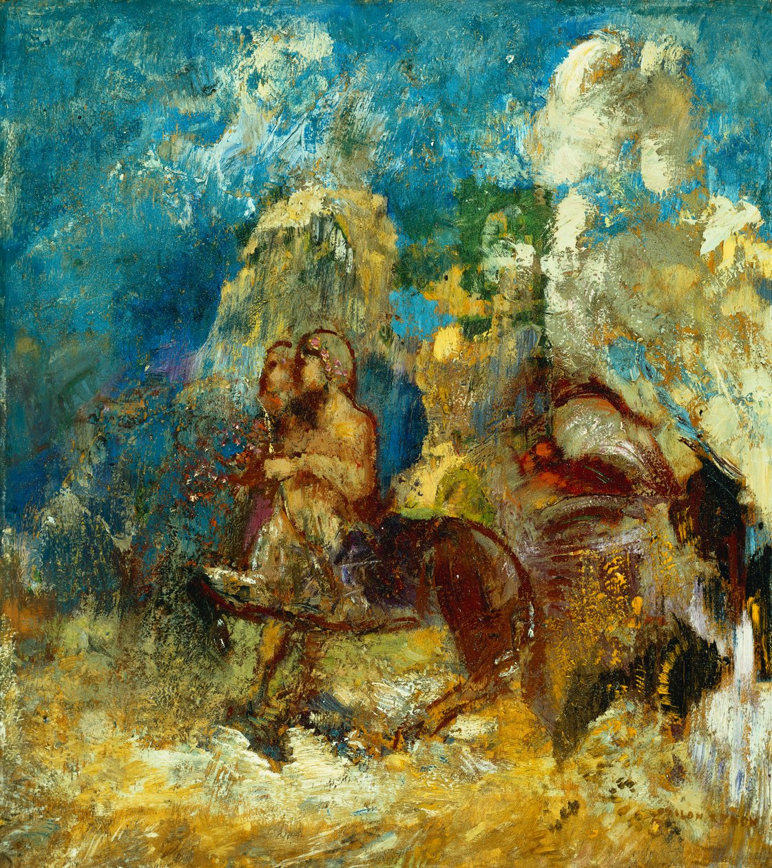Kentauri; Le Centaure, noin 1910 tekijältä Odilon Redon