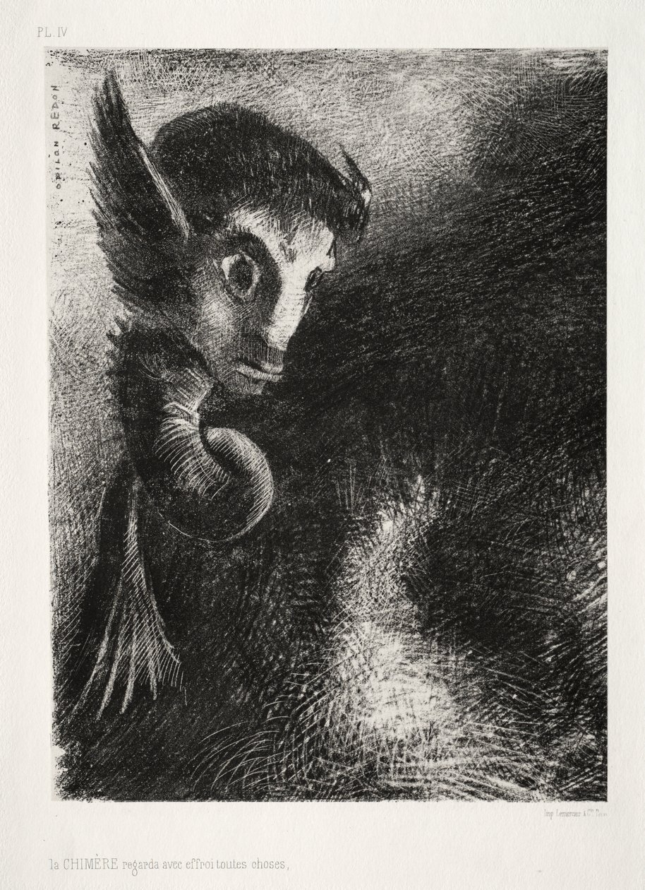Chimera katsoi kaikkea pelolla tekijältä Odilon Redon