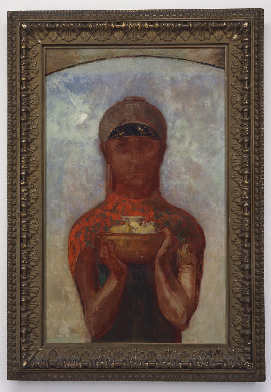 Mysteerikuppi eli Sibyl, n. 1890 tekijältä Odilon Redon