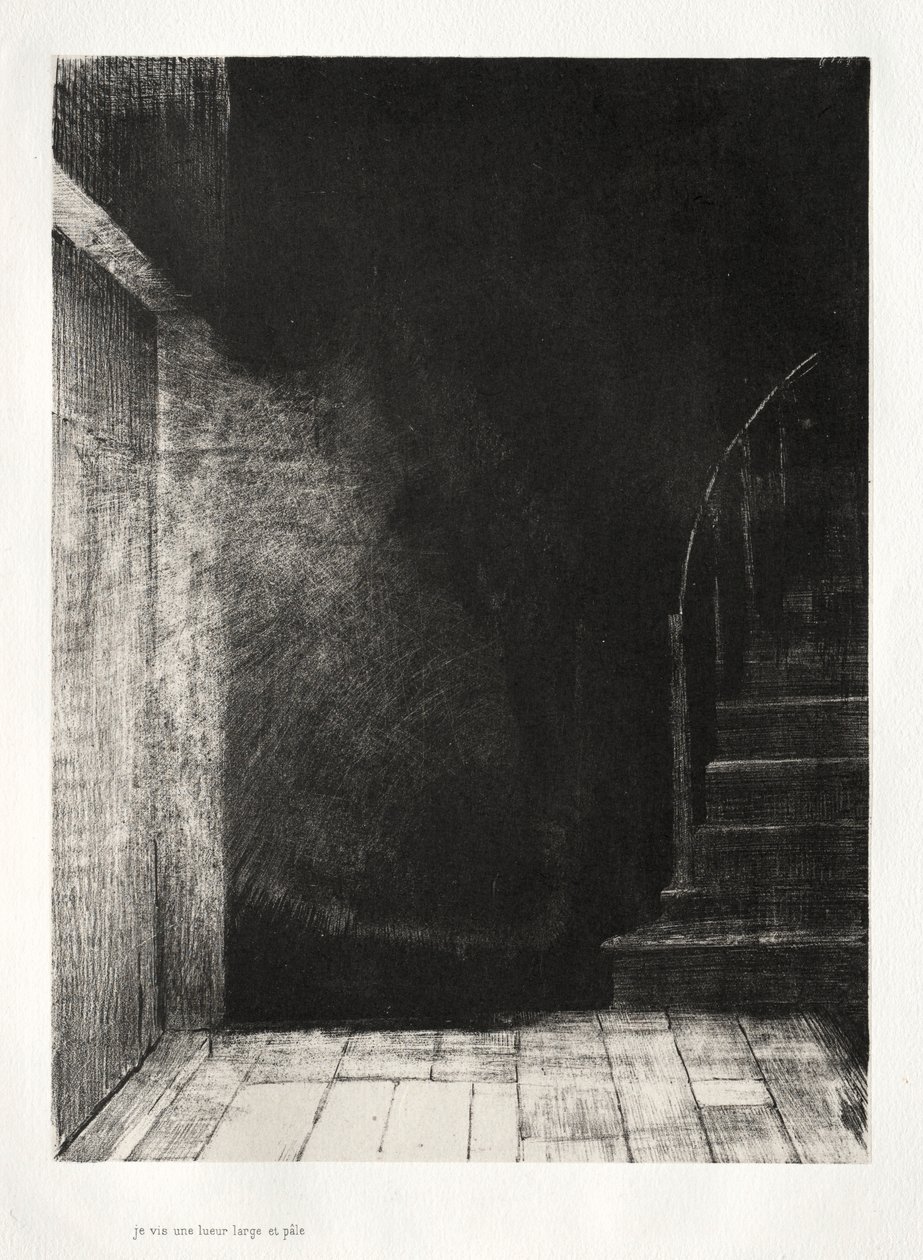 Kummitustalo: Me molemmat näimme suuren vaalean valon, 1896. tekijältä Odilon Redon