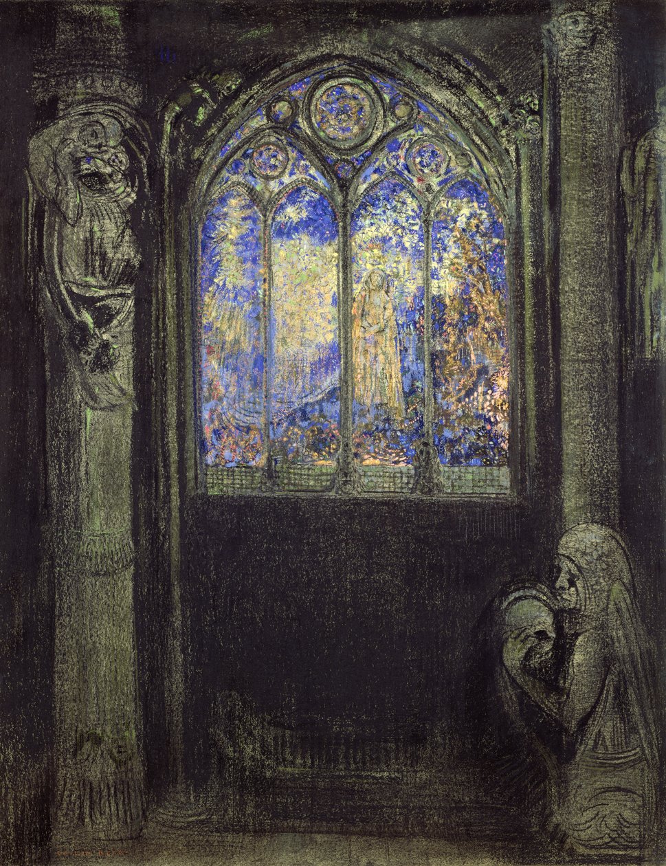 Lasimaalaus tekijältä Odilon Redon