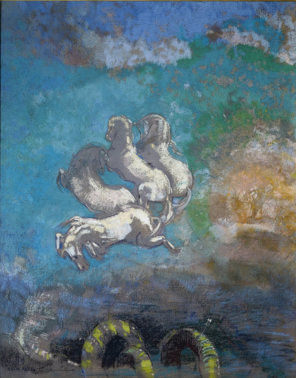 Apollon vaunut - Pastelli tekijältä Odilon Redon