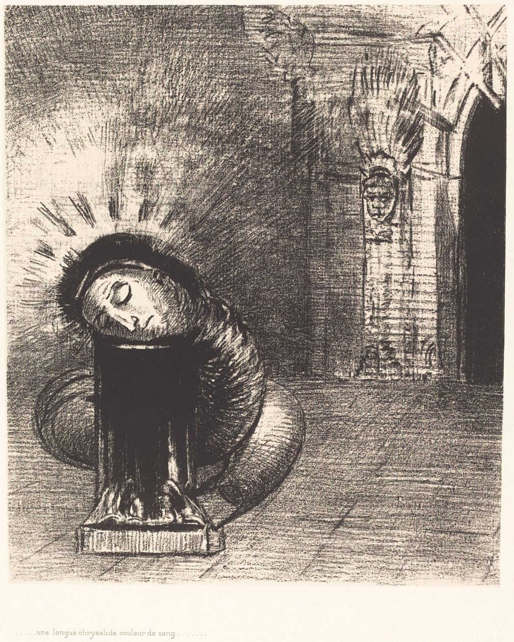 Pitkä chrysalis, veren väri tekijältä Odilon Redon