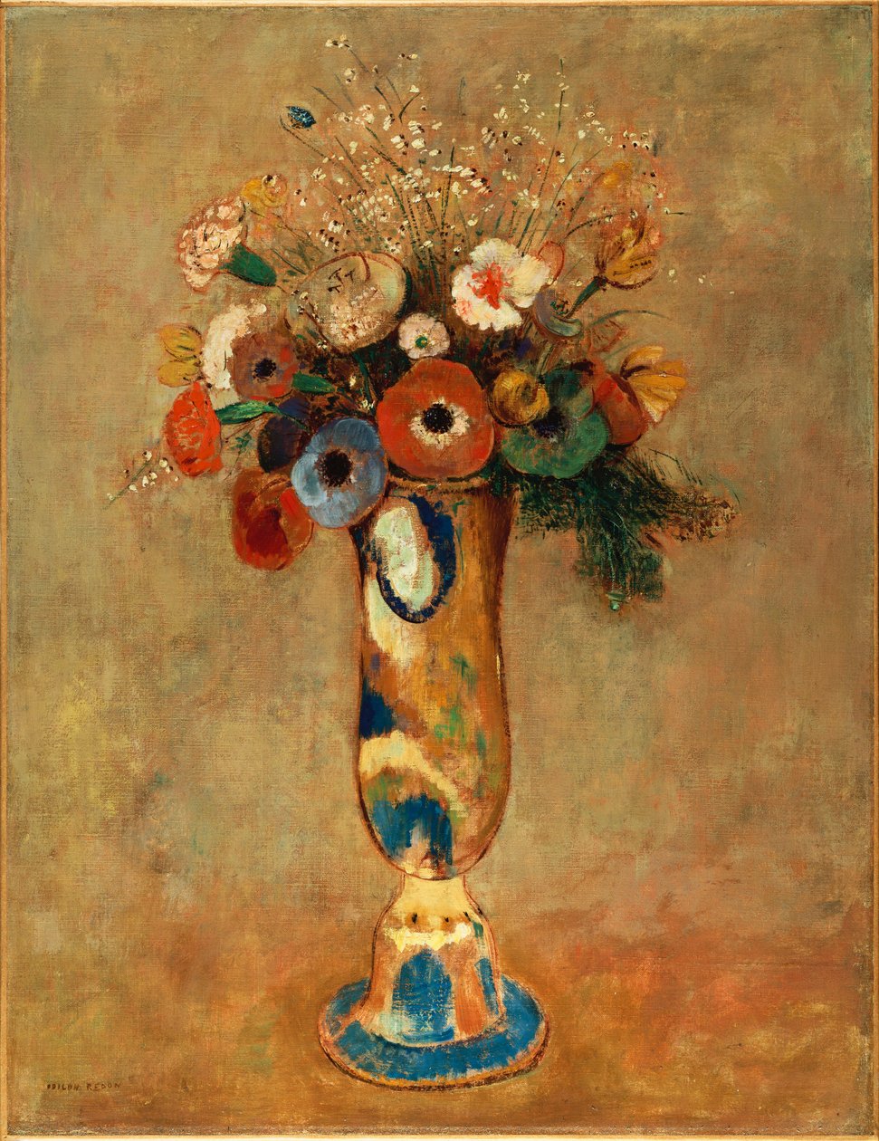 Kukkimaljakko, 1912 tekijältä Odilon Redon