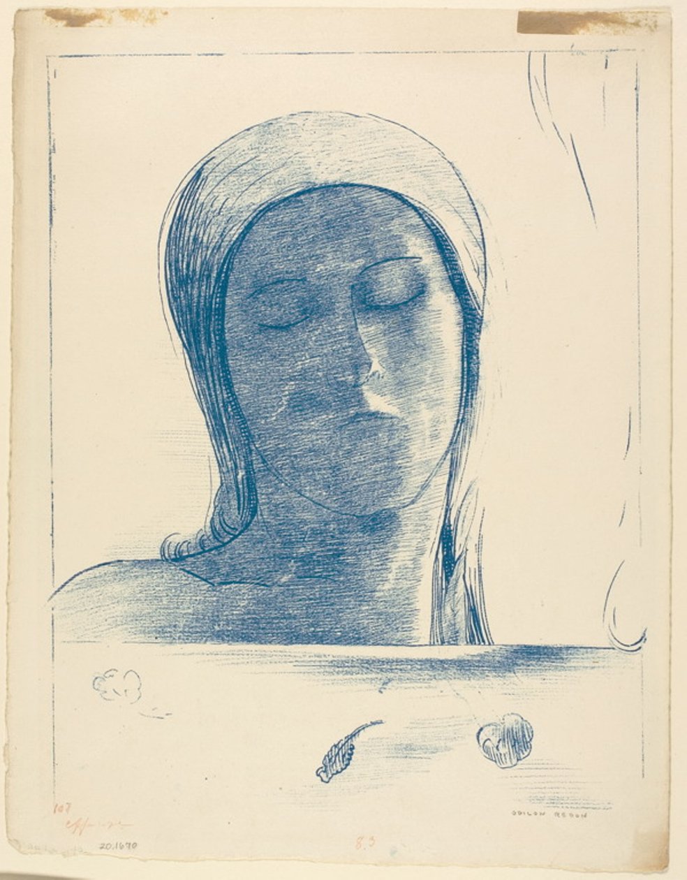 Suljetut silmät tekijältä Odilon Redon