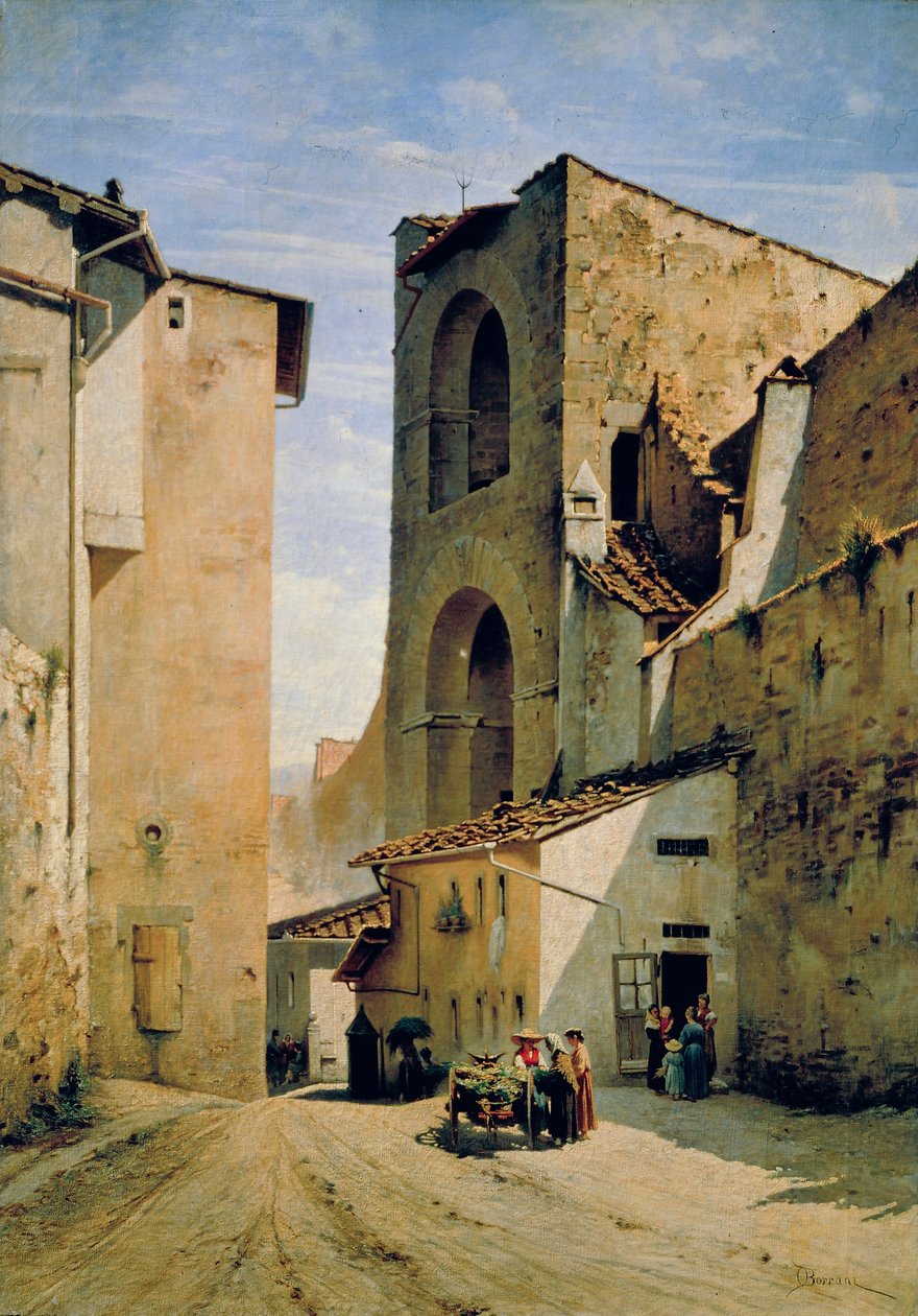 Muinainen Porta a Pinti, noin 1880 (öljy kankaalle) tekijältä Odoardo Borrani