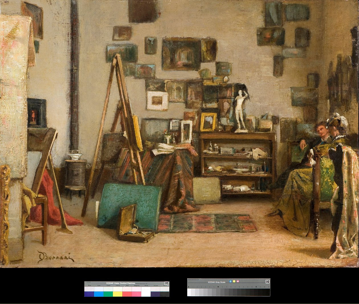 Työpaja Odoardo Borranin (1833-1905) maalaus 1885 Yksityiskokoelma tekijältä Odoardo Borrani