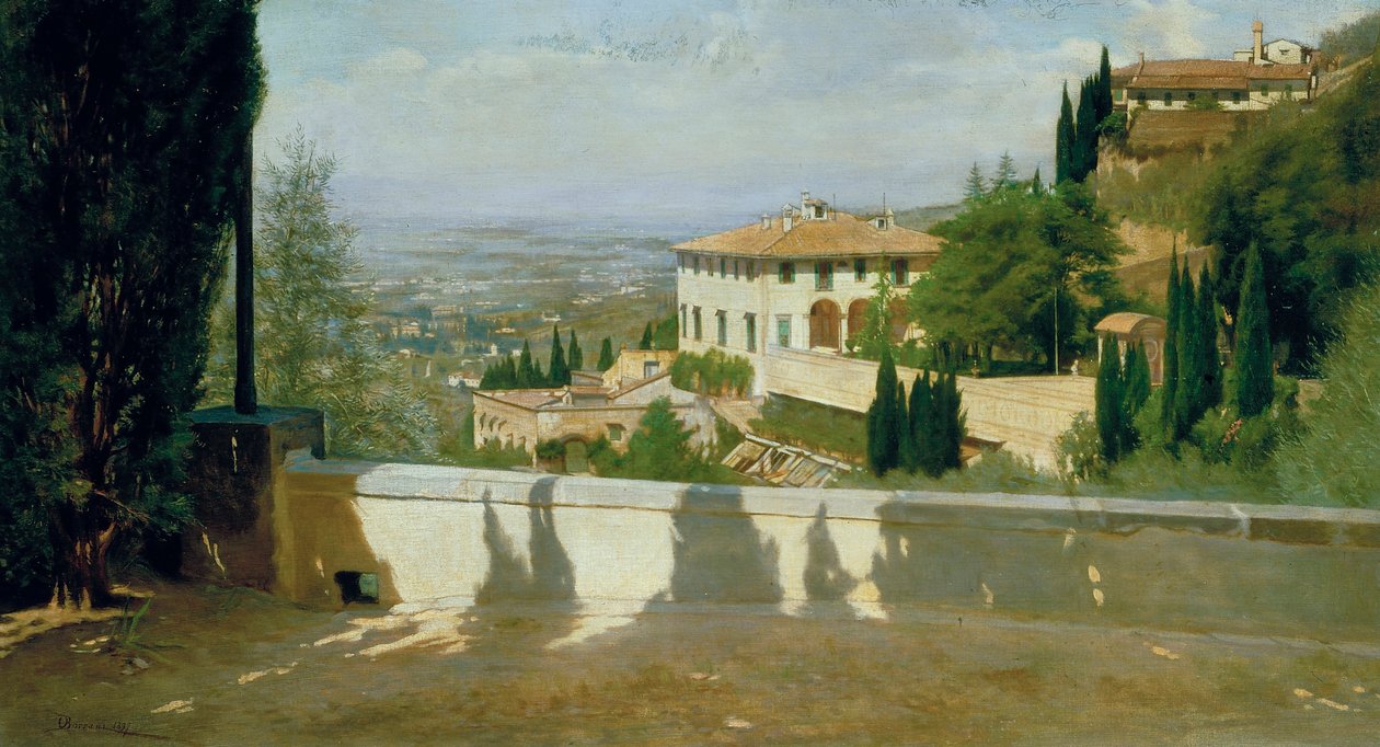 Villa Medici Fiesolessa tekijältä Odoardo Borrani