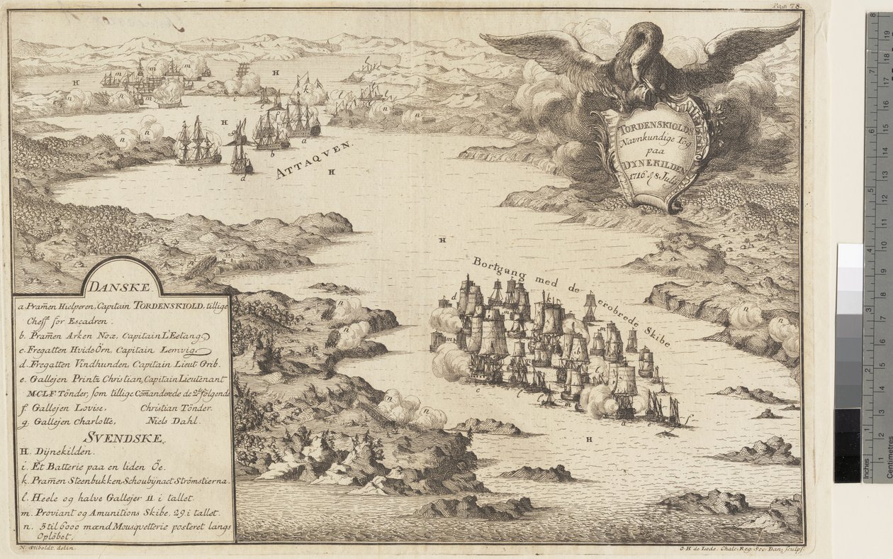 Tordenskjoldin juna Dynekilenissä 1716 tekijältä Odvardt Helmoldt de Lode