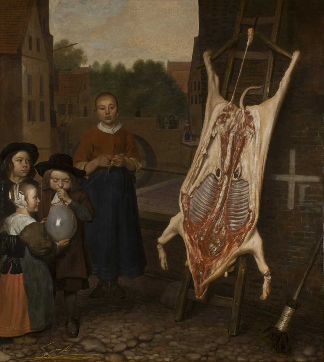 Teurastettu sika, 1670 tekijältä Oever Ten Oever