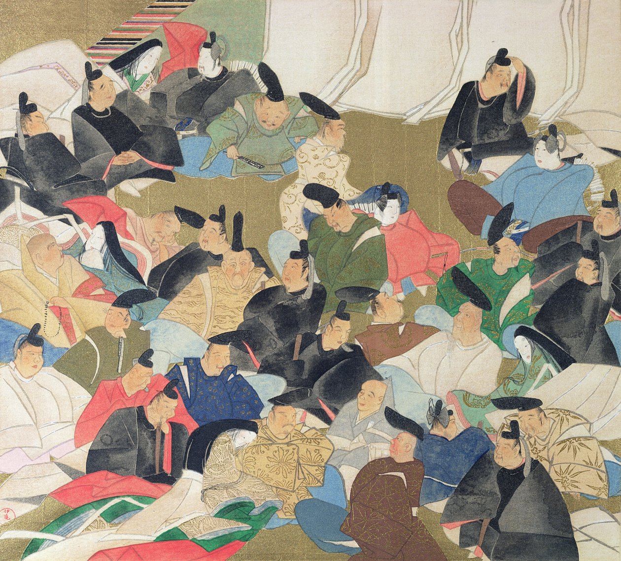 Kolmekymmentäkuusi runoilijaa, kuvitus Kokka-lehdestä, 1904-5 tekijältä Ogata Korin
