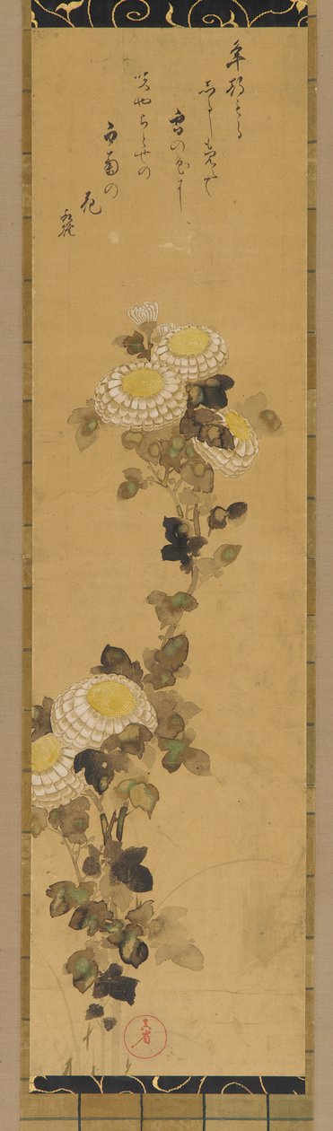 Krysanteemit, 1700-1800-luku. tekijältä Ogata Kenzan
