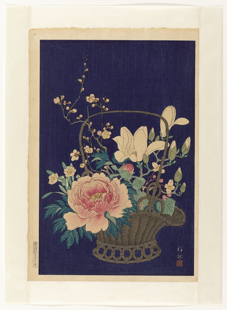 Bambu kukkakori tekijältä Ohara Koson