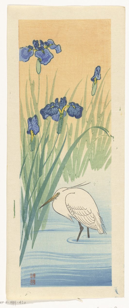 Egret iiristen kanssa tekijältä Ohara Koson