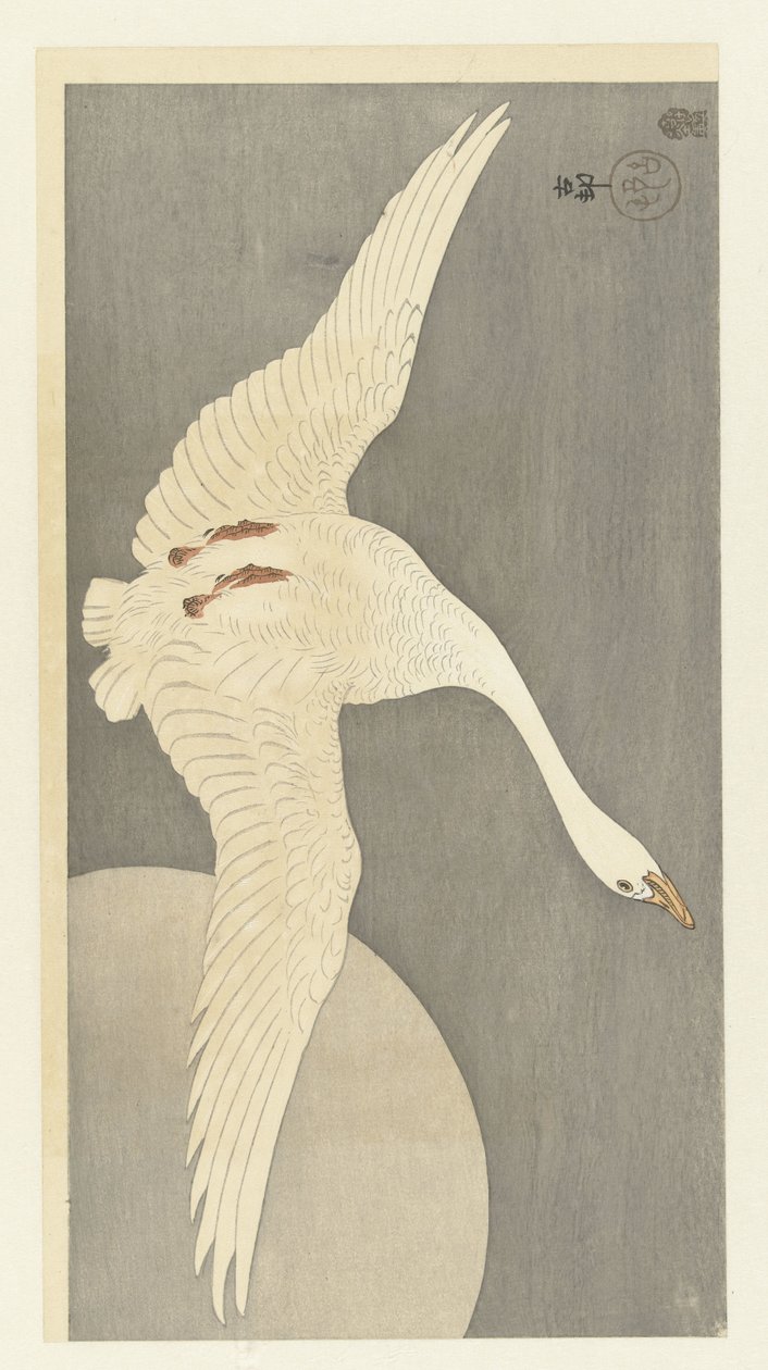 Hanhi täysikuussa tekijältä Ohara Koson