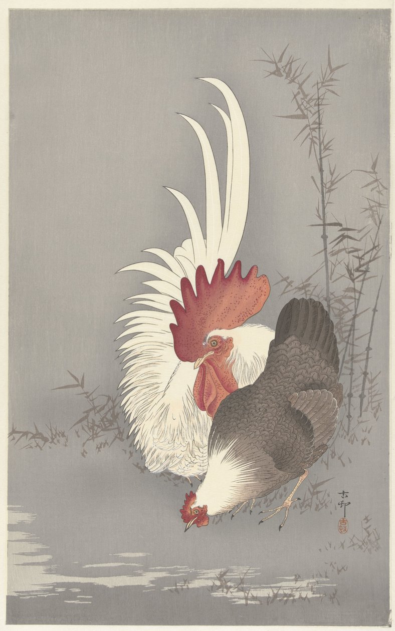 kukko ja kana tekijältä Ohara Koson