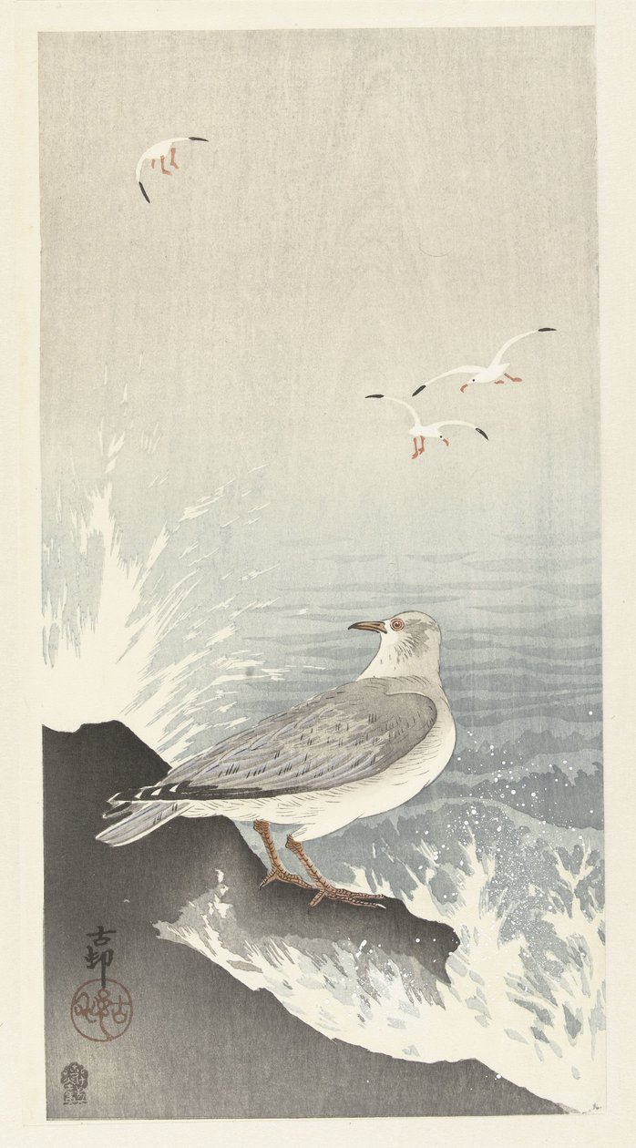 Lokki kivellä tekijältä Ohara Koson