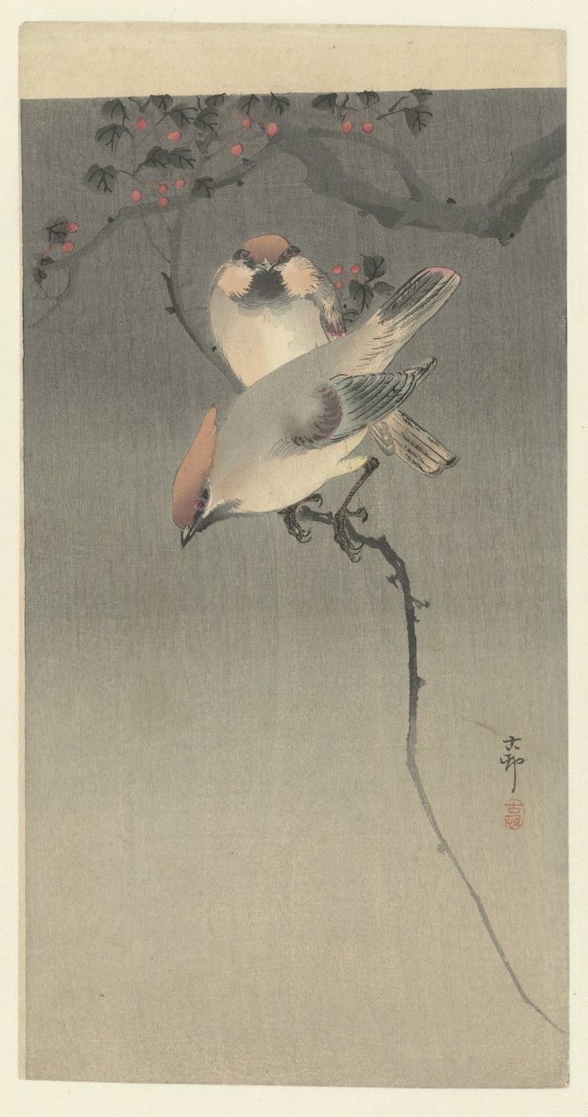 Waxwings tekijältä Ohara Koson