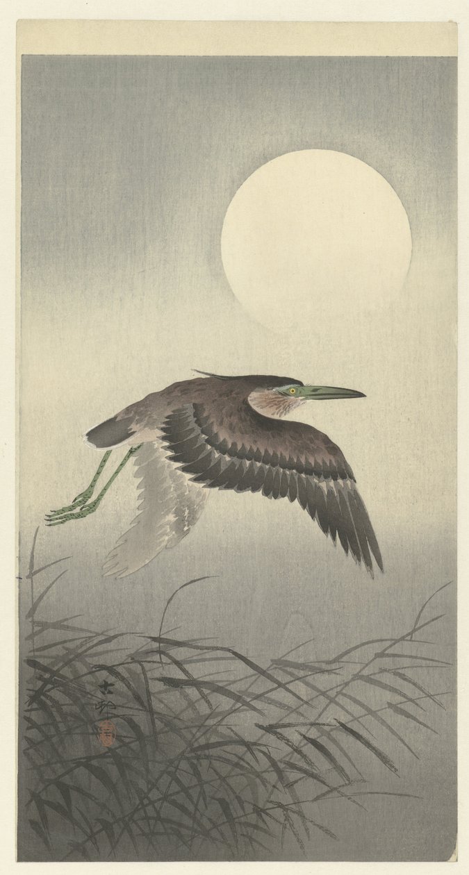 Heron täysikuussa tekijältä Ohara Koson