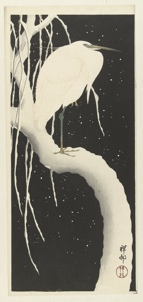 Heron lumessa tekijältä Ohara Koson