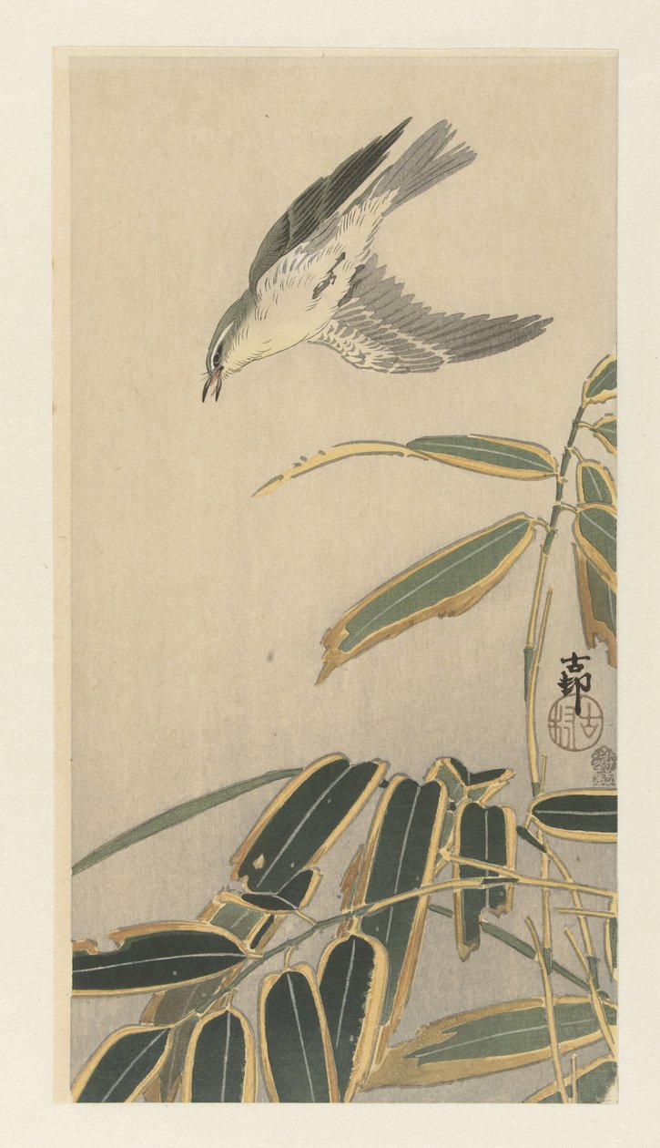 Tapuit ja bambu tekijältä Ohara Koson