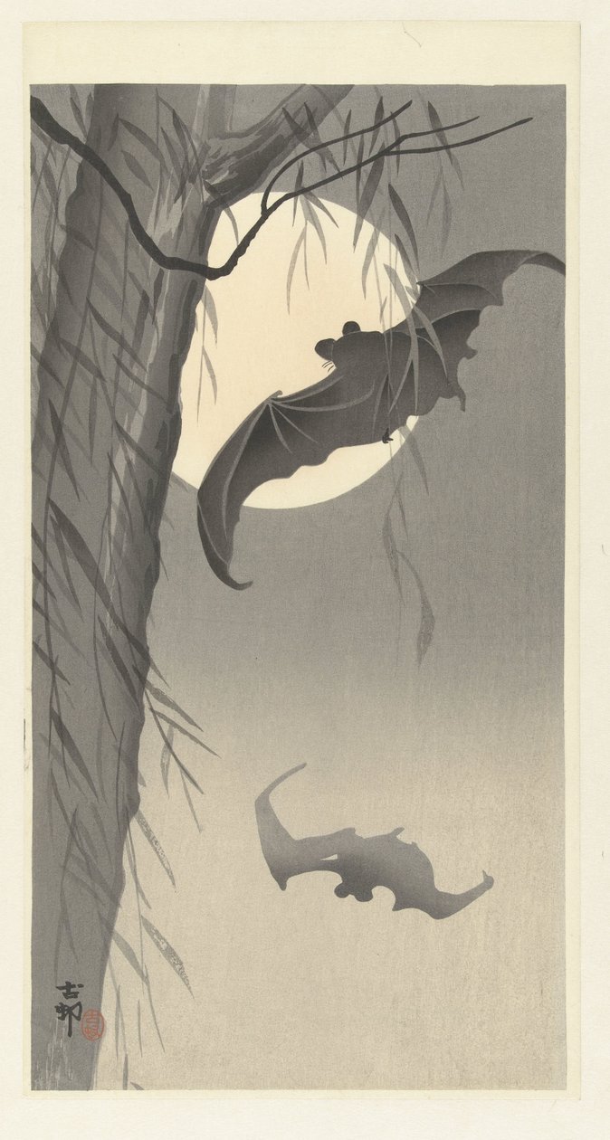 Kaksi lepakkaa täysikuussa tekijältä Ohara Koson