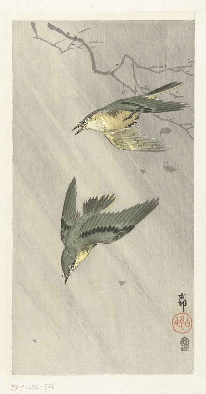Laululinnut sateessa tekijältä Ohara Koson