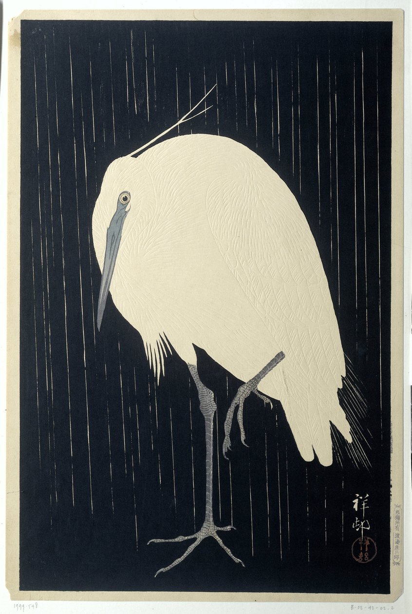 Egret sateessa tekijältä Ohara Koson